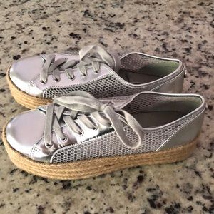 Women’s Silver espadrilles